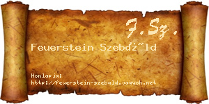 Feuerstein Szebáld névjegykártya